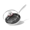 Yikinip 8-inch stainless steel frying pan with lid, hybrid non-stick