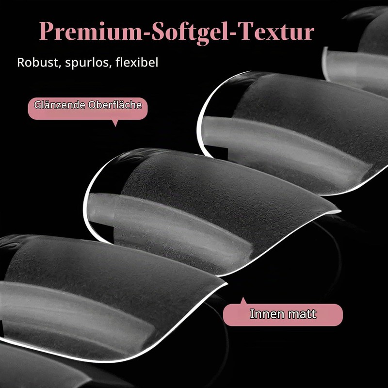 Venares Pack of 500 Extra Short Soft Gel Artificial Nail