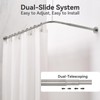Crkmire L Shaped Corner Shower Curtain Rod, Adjustable [24.3" -