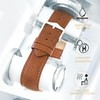 HIRSCH Kansas Watch Strap - Durable Calf Leather Buffalo Embossed