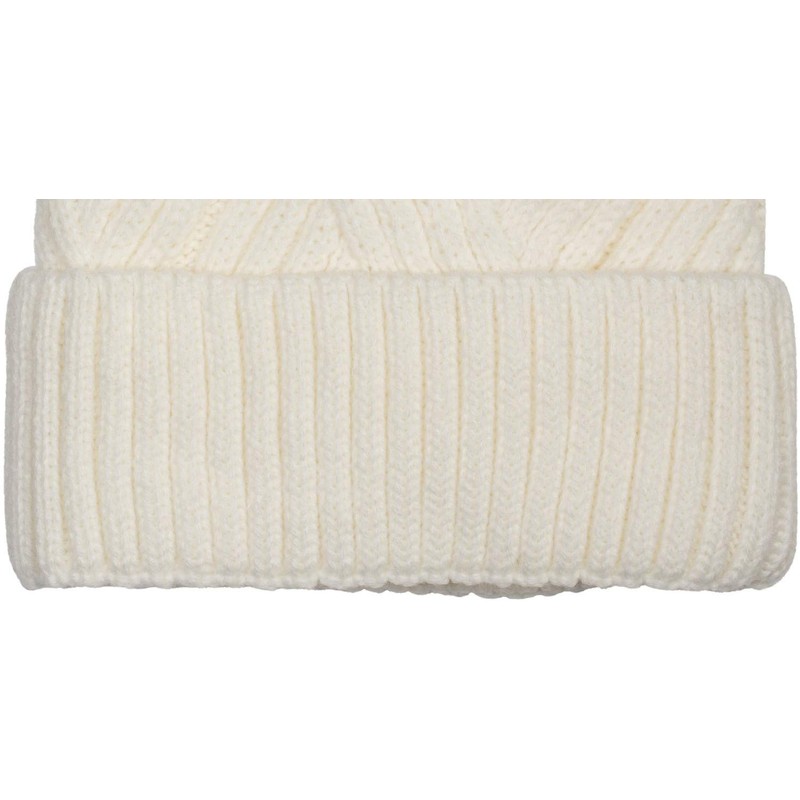 styleBreaker Ladies Knitted Pom Pom Hat with Ribbed Pattern and