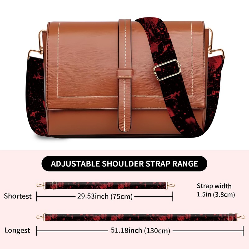 DZTLAO Wide Purse Strap Replacement Crossbody, Funny Shoulder Strap Adjustable,