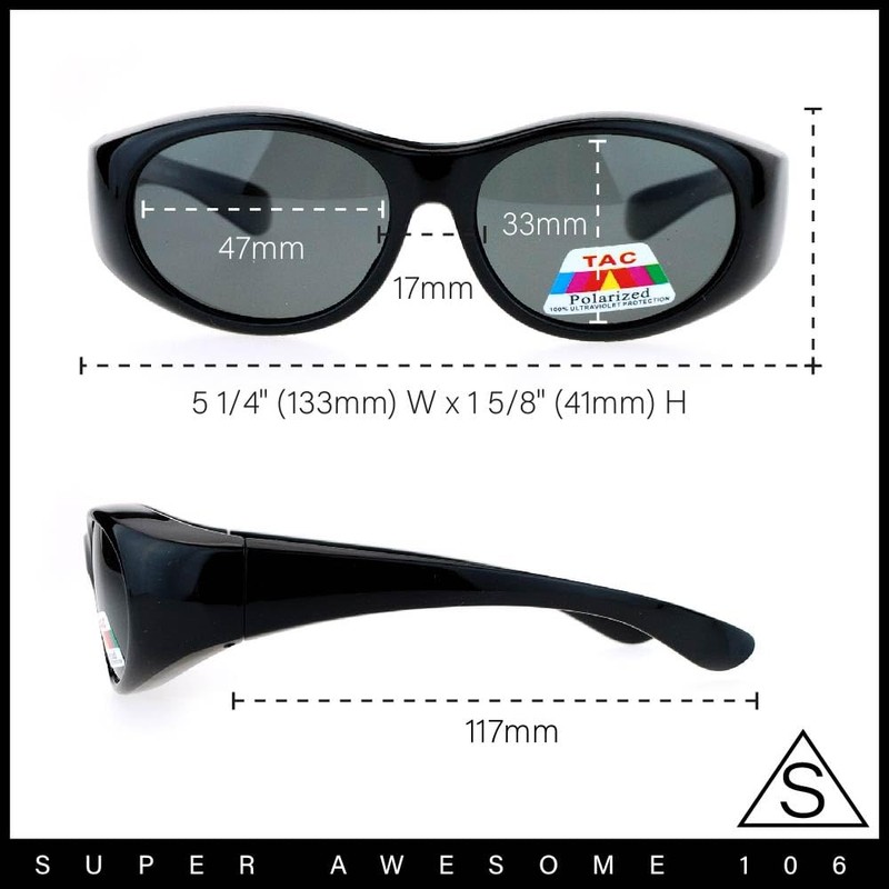 SA106 Kids Size 47mm Fit Over OTG Polarized Sunglasses Red