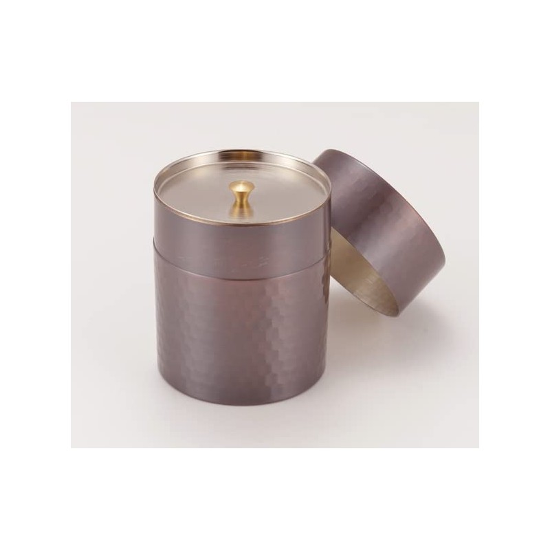 Yamashita Kogei 121100029 Copper Tea Caddy with Tea Canister, Bronze