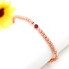 4mm Garnet Bracelet Hematite Beaded Bracelets Rose Gold Adjust -