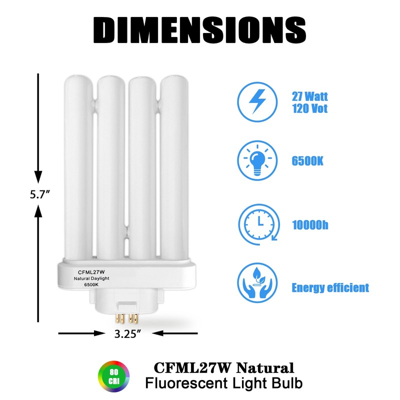 Celiwace CFML27VLX Replacement Bulb for Verilux CFML27VLX 27 Watt Fluorescent