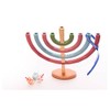 Yair Emanuel Anodized Aluminum Hanukkah Menorah with Bright Colors
