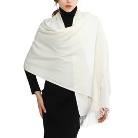 RIIQIICHY Cream Scarf for Women Winter Ladies Scarves Pashmina Shawls Wraps for Weddings