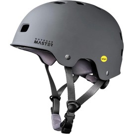 OutdoorMaster MIPS Skateboard Cycling Helmet for Adults - Lightweight, Ventilated Multi-Sport Helmet with Two Removable Liners for Scooter, Roller Skating, Inline Skating