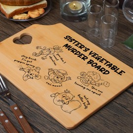 Greatabox Sister Gifts, Sister Birthday Gifts, Sister Gifts from Sister Brother, Cutting Board Gifts for Sister on Her Birthday Wedding Christmas - Special and Decor Bamboo Cutting Board Kitchen