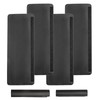 Saihisday 6Pcs Charcoal Black Refrigerator Handle Covers, Microwave Oven Stove