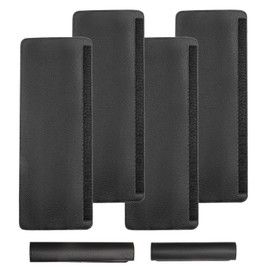 Saihisday 6Pcs Charcoal Black Refrigerator Handle Covers, Microwave Oven Stove Dishwasher Handle Protector, Replace for Kitchen Cabinet Bathroom Door Handle