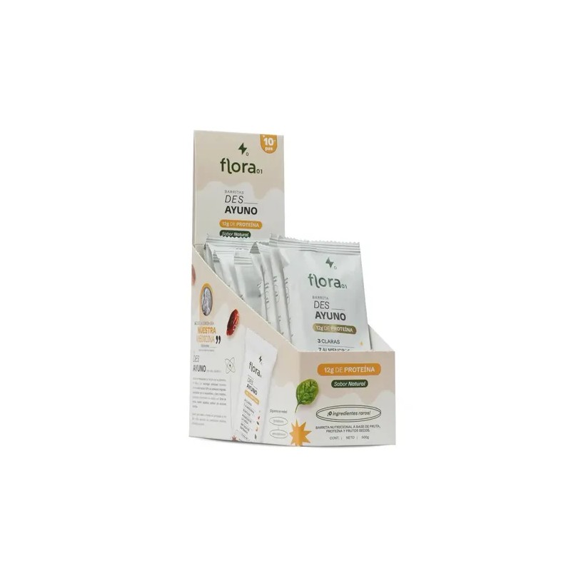 Barritas de proteína Flora01 Des_ayuno sabor natural 10pzs