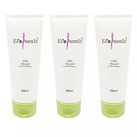 Ecosonic 에코소닉 초음파젤 튜브형 투명 200ml 3개 EcoSonic Ultrasonic Gel Tube Transparent 200ml 3pcs
