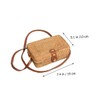 DOITOOL 2pcs Rattan Bag Seagrass Crossbody Bag Wicker Handbag Hand