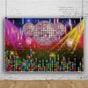 Ttincceer 300 x 250 cm Disco Backdrop Sparkling Neon Vintage