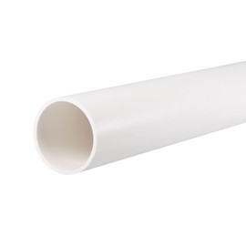 sourcing map PVC Rigid Round Pipe 45.2mm ID 50mm OD 0.35m White High Impact for Water Pipe,Crafts