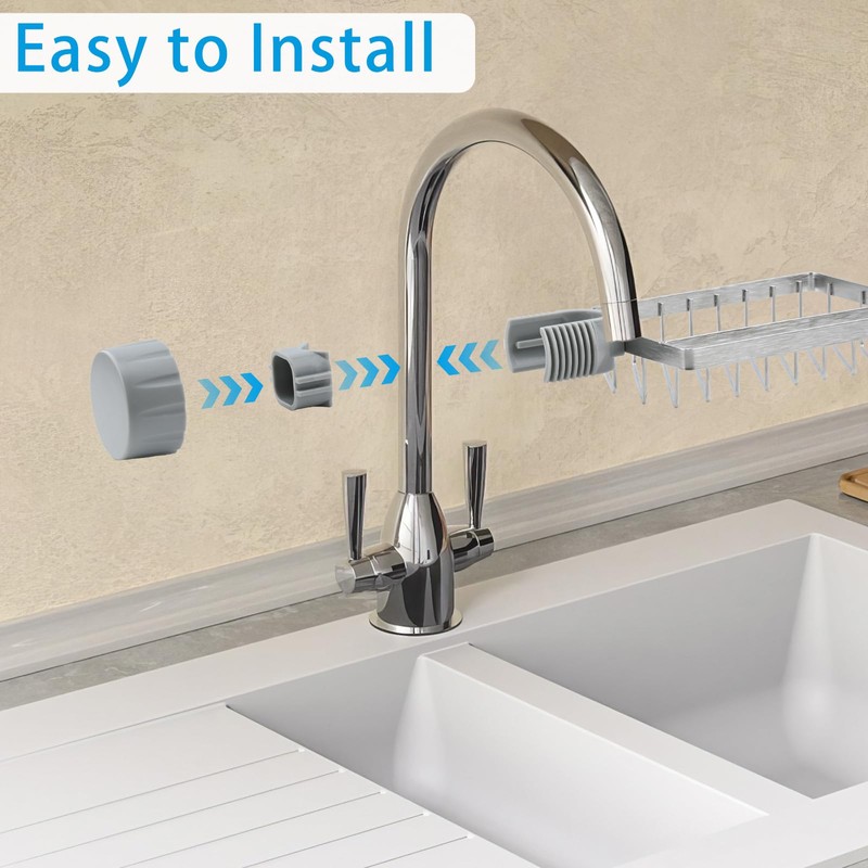 YoHyien Stainless Steel Shower Caddy No Drill, Shower Soap Holder