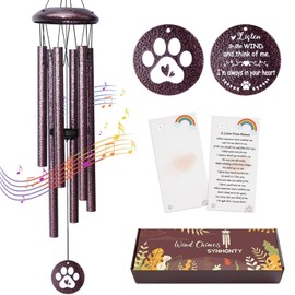 Dog Memorial Gifts for Loss of Dogs Sympathy Gift,25" Sympathy Wind Chimes Pet Sympathy Gift in Memory of Dog Remembrance/Bereavement Gifts,Memorial Wind Chime for Garden Condolences