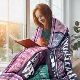 VMASUEY Medical Assistant Gifts for Women, Gifts for Medical Assistants,MA Appreciation Gift Throw Blankets 60" x 50", Medical Assistant Students Gift, MA Week Gifts for Medical Assistants, MA Gifts