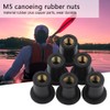 ecrou Caoutchouc m5,Kayak Well Nuts, 6pcs M5 Durable Rubber Well