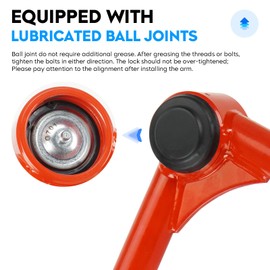 Front Upper Control Arms Lift 2-4" for Chevy Silverado 99-06, Suburban Tahoe 00-06, Avalanche Express, GMC Sierra Savana Yukon XL 1500, Replace Ball Joints Adjustable Suspension Kit 4Pcs