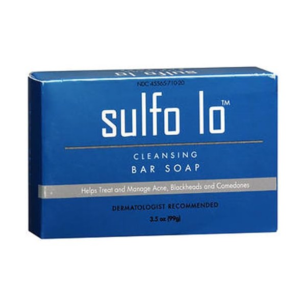 Sulfo-Lo Cleansing Bar Soap with Sulfur for Face and Body,