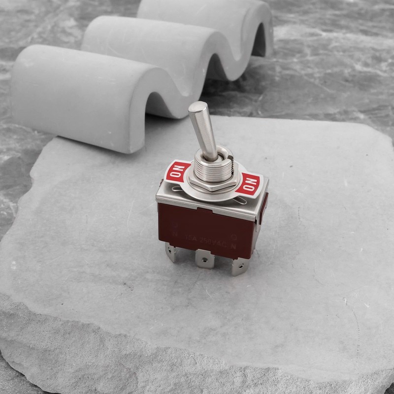 YINETTECH 2Pcs 6 Pin Toggle Switch 250 VAC 15A -