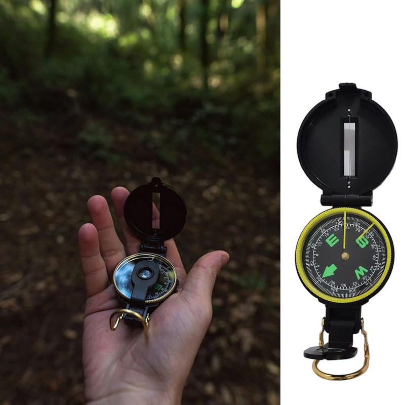 Compass, Hiking Backpacking Compass, Orienteering Camping Navigation Professional Field Map