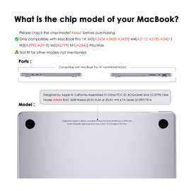 eleger Anti-Cracking Case Compatible with MacBook Pro 14 inch M5 M4 M3 M2 M1 Pro/Max A3434 A3426 A3427 A3112 A3185 A3401 A2918 - A2442, 2026 2025 2024-2021, TPU Bumper & Hard PC Shell, Matte Clear