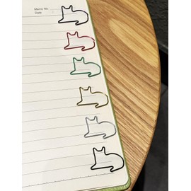 Cute Paper Clips, 65pcs Cat Shaped Paper Clips Bookmarks, Fun Office Supplies Gifts for Women Men Teacher Girl Boy Student Cat Lovers, Easter Basket Gifts
