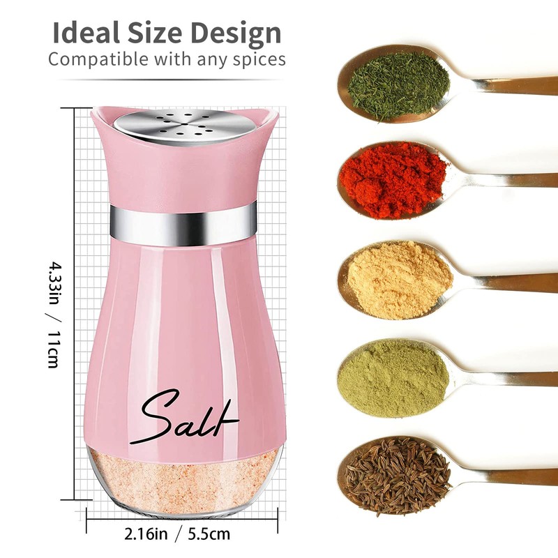 Salt and Pepper Shakers Set,2 PCS Premium Stainless Steel Salt