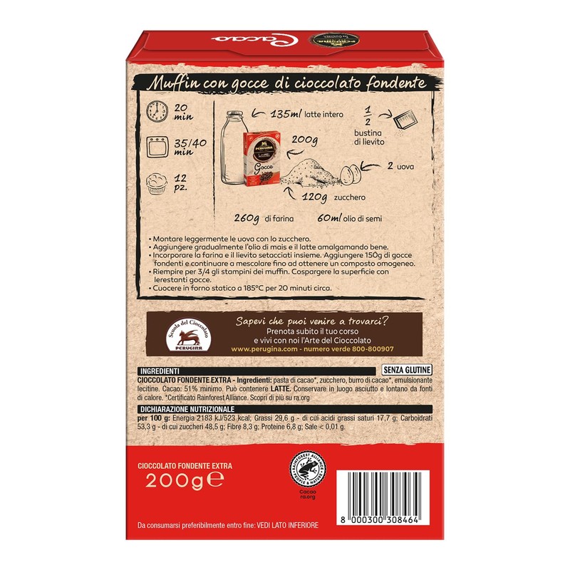 PERUGINA Gocce Cioccolato Fondente 200g