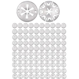 Zocipro Pack of 100 Clamping Discs Heat Protection Plate, Metal Star Lock Lock Washers for Attaching Clips and Heat Protection Plate Repair Kit Under the Hood for VW, Various Cars