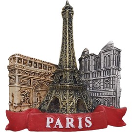 Paris France Eiffel Tower 3D Refrigerator Magnet - Resin Souvenir Fridge Decoration for Home, Kitchen, Office