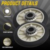 Seentech 349241T Drum Roller Kit - Compatible with Whirlpool, Kenmore
