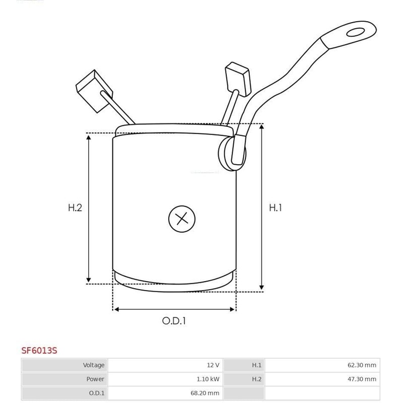 AS-PL Starter Motor Yoke with Field Coil SF6013S