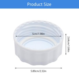 Baby Bottle Caps, Pack of 6, Travel Bottle Caps for Avent Bottle Caps, Replacement Baby Bottles Lids Compatible with Wide Mouth Bottles, White Lid for Baby Bottles