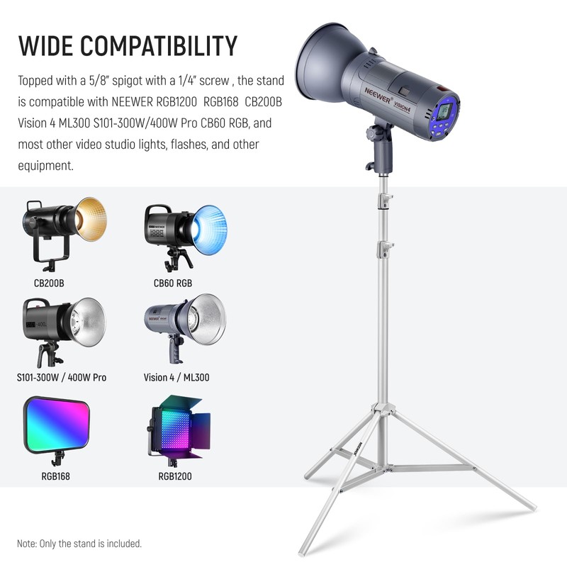 NEEWER Light Stand for Photography 87 – 200 cm, Tripod