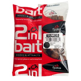 Fjuka 2in1 ‘Sumo’ - 14mm Fishing Bait | Big fish bait | Hookbait & feed | Carp, barbel, tench, bream (Natural)
