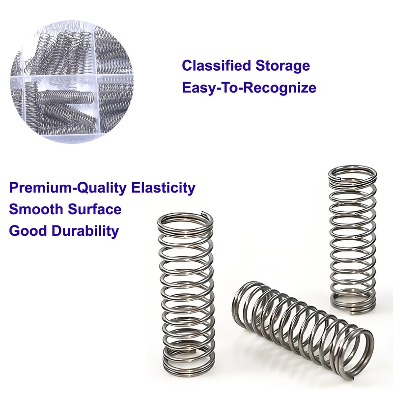 jycompre 313PCS Small Springs,24 Different Sizes Compression Springs Assortment Kit,