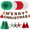 Paper Christmas Decorations, 16PCS Christmas Hanging Decorations Merry Christmas Banner