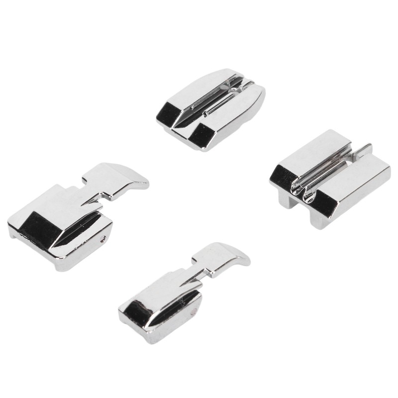 4Pcs Zipper Presser Foot Parallel Grooves Easy Operation Edge Design