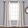 Lush Decor Farmhouse Textured Grommet Sheer Window Curtain Panel Pair,