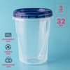 Plastic Food Deli Containers With Twist Top Lids - (32