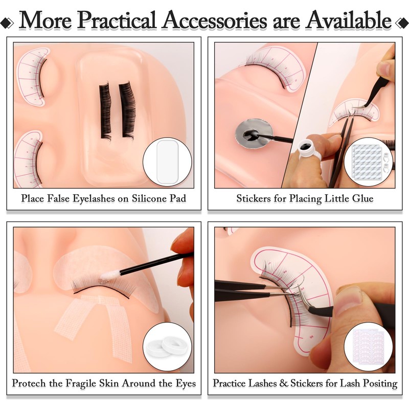 404 Pcs Professional Lash Extension Supplies Kit with Lash Clusters,Lash
