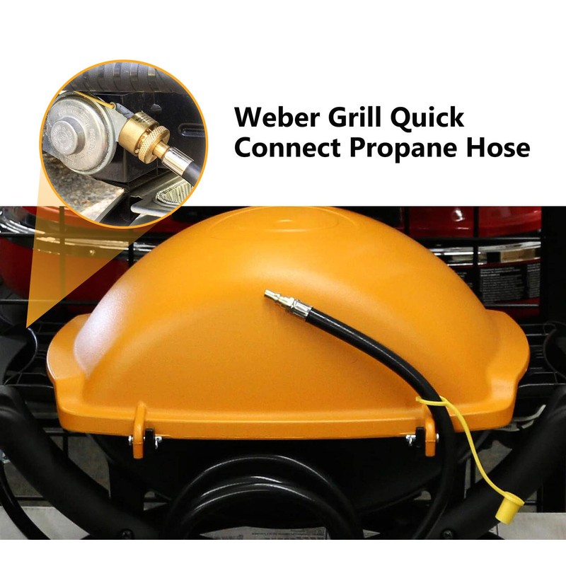 GasSaf 6FT Quick Connect Propane Hose for RV to Grill,