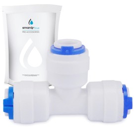 smardy Hose Connector T-Shape Quick Fitting Quick Connector for Osmosis Water Hose 1/4 Inch (6.35 mm)