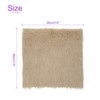 DMiotech 14"x14" Light Brown Faux Fur Square Fabric, Fluffy Faux