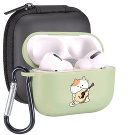 MAYCARI Compatible with Airpods Pro Case Kawaii Cat, MAYCARI Cute Funny Animal Design Protective Soft TPU Cover Case for Airpods Pro for Women Girls Kids